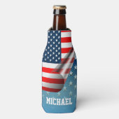 US-Flagge Flaschenkühler (Flaschenvorderseite)