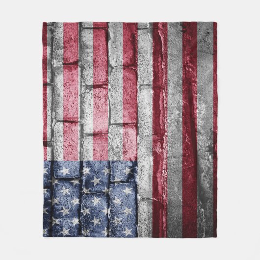 US-Flagge Fleecedecke (Vorderseite)