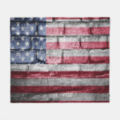 US-Flagge Fleecedecke (Vorderseite (Horizontal))