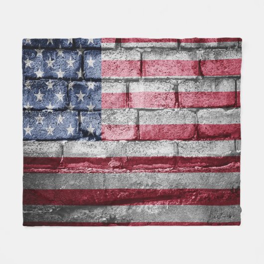 US-Flagge Fleecedecke (Vorderseite (Horizontal))