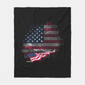 US-Flagge Fleecedecke (Vorderseite)
