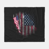 US-Flagge Fleecedecke (Vorderseite (Horizontal))