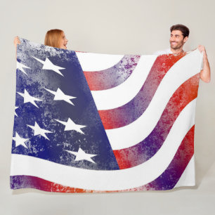 US-Flagge Fleecedecke