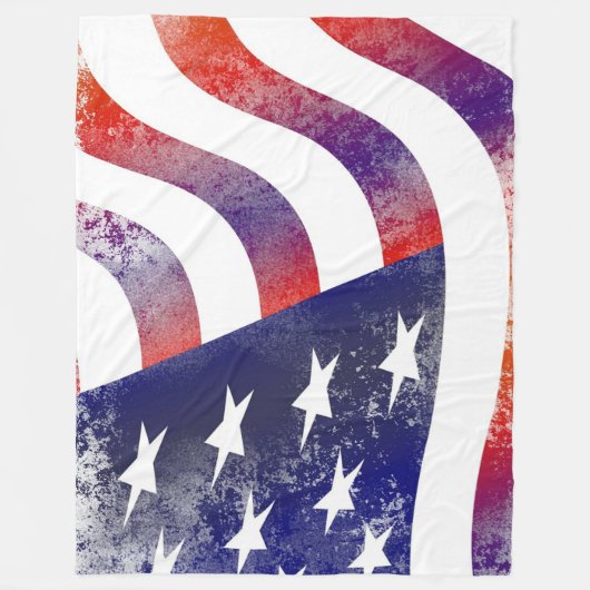 US-Flagge Fleecedecke (Vorderseite)