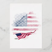 US-Flagge Folieneinladung (Vorderseite)