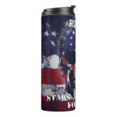 US Flagge Forellenschädel Thermosbecher (Nach links gedreht)