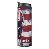 US Flagge Forellenschädel Thermosbecher (Nach rechts gedreht)