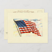 US Flagge Forever 4. Juli Flag Postkarte (Vorne/Hinten)