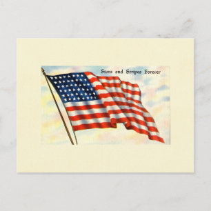 US Flagge Forever 4. Juli Flag Postkarte