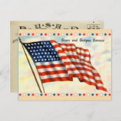 US Flagge Forever Postkarte (Vorne/Hinten)