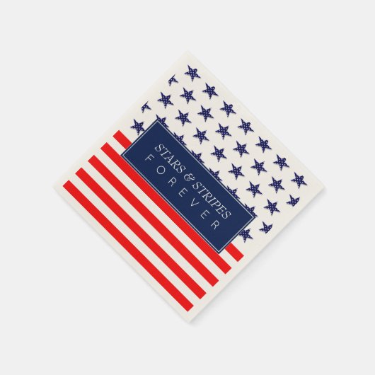 US Flagge Forever Serviette (Ecke)