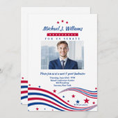 US Flagge Foto Fundraiser Einladung (Vorne/Hinten)