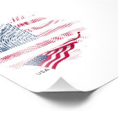 US-Flagge Fotodruck (Ecke)