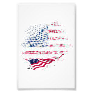US-Flagge Fotodruck