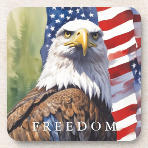 US-Flagge Freedom Eagle Motivierend Inspirierend Getränkeuntersetzer