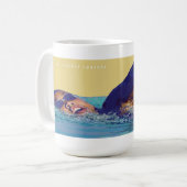 US Flagge-Freistil-Schwimmen-Tasse Kaffeetasse (Vorderseite Links)