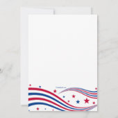 US Flagge Fundraiser-Einladung Einladung (Rückseite)