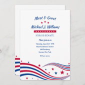 US Flagge Fundraiser-Einladung Einladung (Vorne/Hinten)