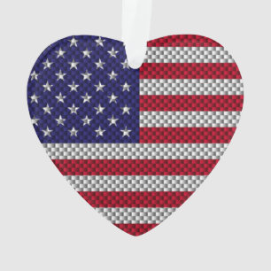 US-Flagge für Dekoration im Kohlenstofffaserstil