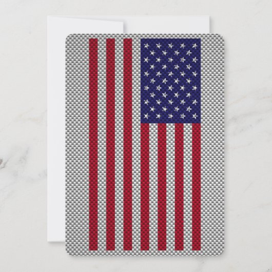 US-Flagge für Dekoration im Kohlenstofffaserstil (Vorderseite)