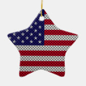US-Flagge für Dekoration im Kohlenstofffaserstil (Vorne)