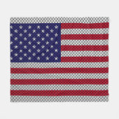 US-Flagge für Dekoration im Kohlenstofffaserstil Fleecedecke (Vorderseite (Horizontal))
