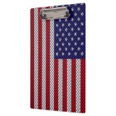 US-Flagge für Dekoration im Kohlenstofffaserstil Klemmbrett (Links)