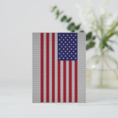 US-Flagge für Dekoration im Kohlenstofffaserstil Postkarte (Stehend Vorderseite)