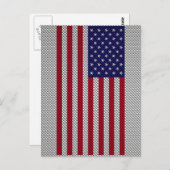 US-Flagge für Dekoration im Kohlenstofffaserstil Postkarte (Vorne/Hinten)