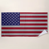 US-Flagge für Dekoration im Kohlenstofffaserstil Strandtuch (Vorderseite)