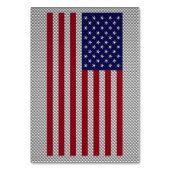 US-Flagge für Dekoration im Kohlenstofffaserstil Tischnummer (Vorderseite)