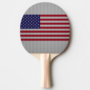 US-Flagge für Dekoration im Kohlenstofffaserstil Tischtennis Schläger