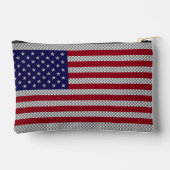 US-Flagge für Dekoration im Kohlenstofffaserstil Zubehörtasche (Rückseite)