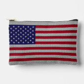 US-Flagge für Dekoration im Kohlenstofffaserstil Zubehörtasche (Vorderseite)