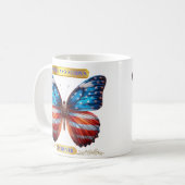 "US Flagge für immer!" Magische Tasse (Vorderseite Links)