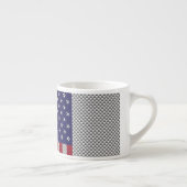 US-Flagge für Kohlenstofffaser wie Print Espressotasse (Rechts)