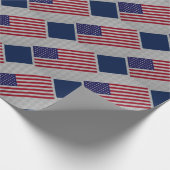US-Flagge für Kohlenstofffaser wie Print Geschenkpapier (Ecke)