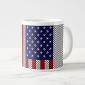 US-Flagge für Kohlenstofffaser wie Print Jumbo-Tasse (Vorderseite Rechts)