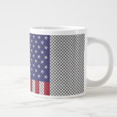 US-Flagge für Kohlenstofffaser wie Print Jumbo-Tasse (Rechts)