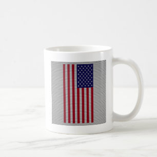 US-Flagge für Kohlenstofffaser wie Print Kaffeetasse