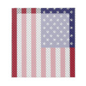 US-Flagge für Kohlenstofffaser wie Print Notizblock (Vorderseite)