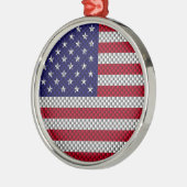 US-Flagge für Kohlenstofffaser wie Print Ornament Aus Metall (Links)