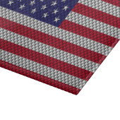 US-Flagge für Kohlenstofffaser wie Print Schneidebrett (Ecke)