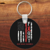 US-Flagge für Krankheitskrieger Schlüsselanhänger (Vorderseite)