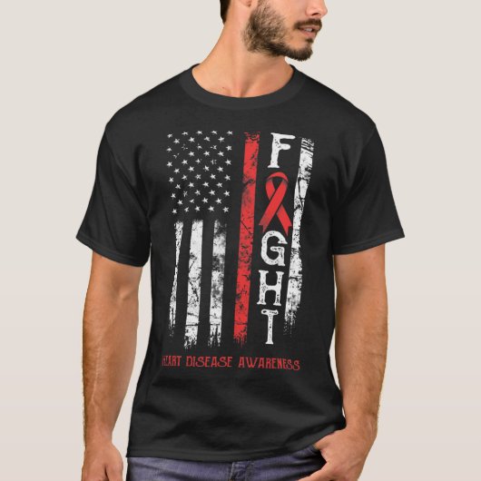 US-Flagge für Krankheitskrieger T-Shirt (Vorderseite)