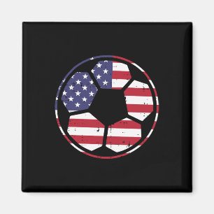 Us Flagge Fußball Ll Vintage Fußll 4. Juli Patri Magnet
