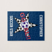 US Flagge Fußball-Ziel Puzzle (Horizontal)