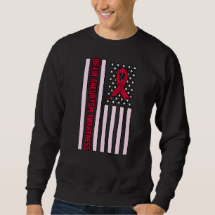 US-Flagge Gehirn Aneurysm-Awareness Month Supporte Sweatshirt