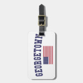US-Flagge Georgetown Gepäckanhänger (Vorderseite vertikal)