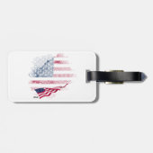 US-Flagge Gepäckanhänger (Rückseite horizontal)